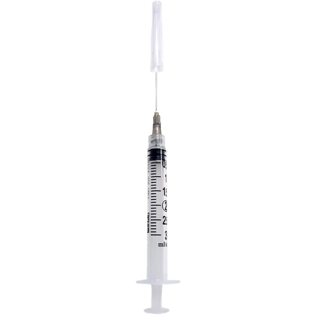 Syringe 3cc LL with Hypodermic Needle ExelInt® 3 .. .  .  